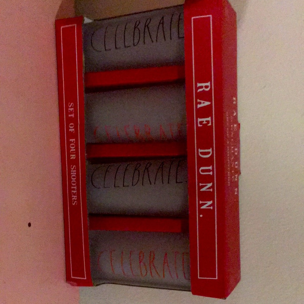 Rae Dunn celebrate shot glasses Christmas new year